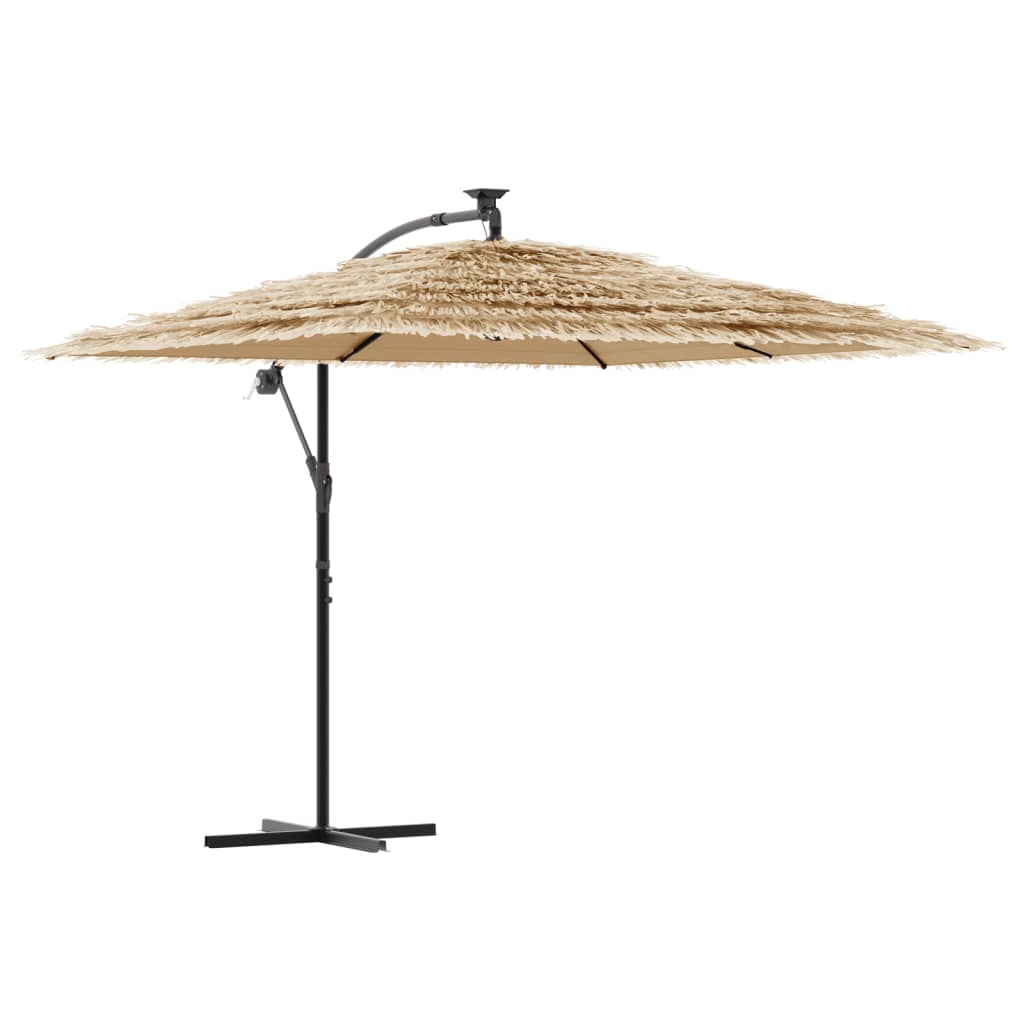 Parasol met stalen paal 269x269x235 cm bruin