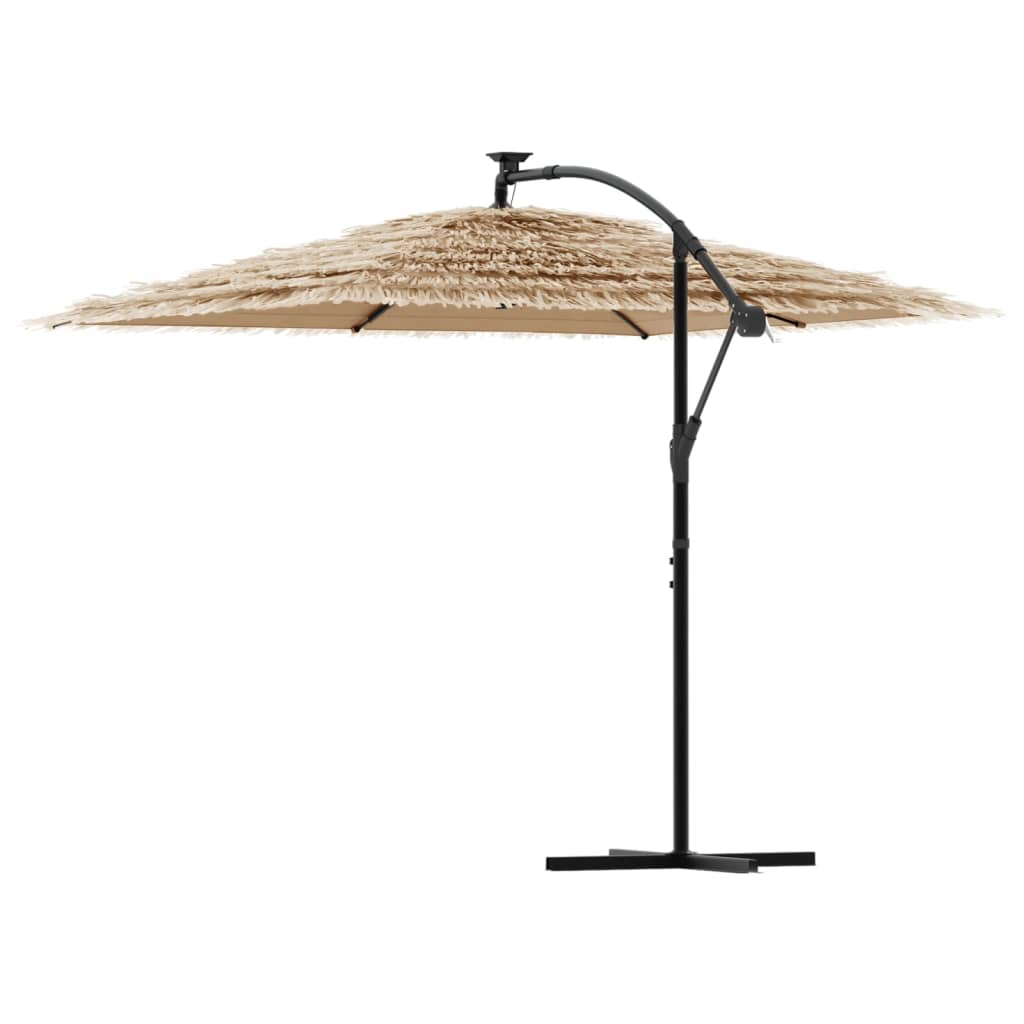 Parasol met stalen paal 269x269x235 cm bruin