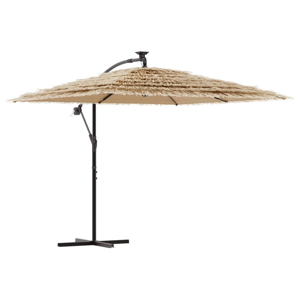 Parasol met stalen paal 290x290x238 cm bruin