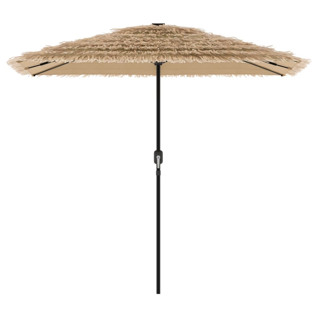 Parasol met LED's en stalen paal 248x248x248 cm bruin