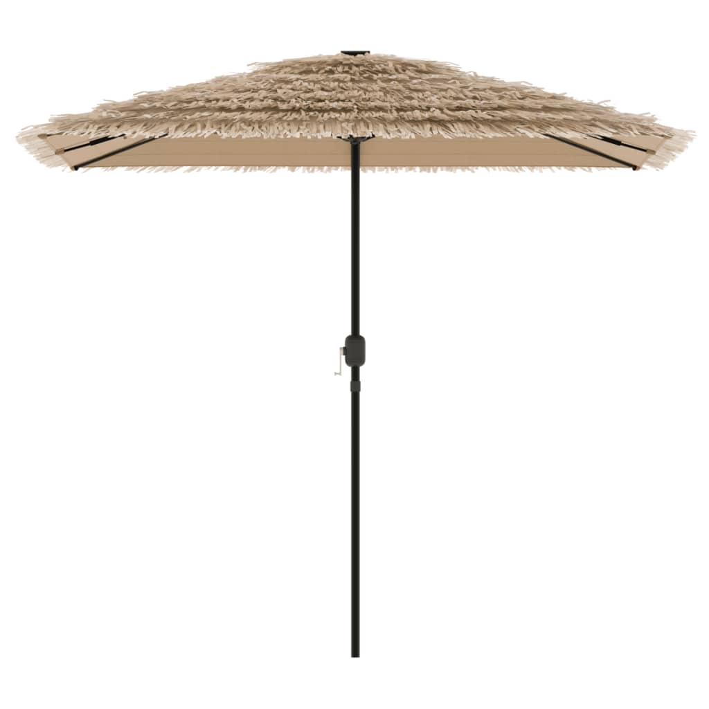 Parasol met LED's en stalen paal 248x248x248 cm bruin