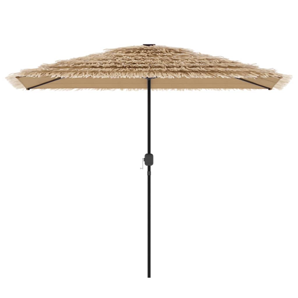 Parasol met LED's en stalen paal 300x200x250 cm bruin