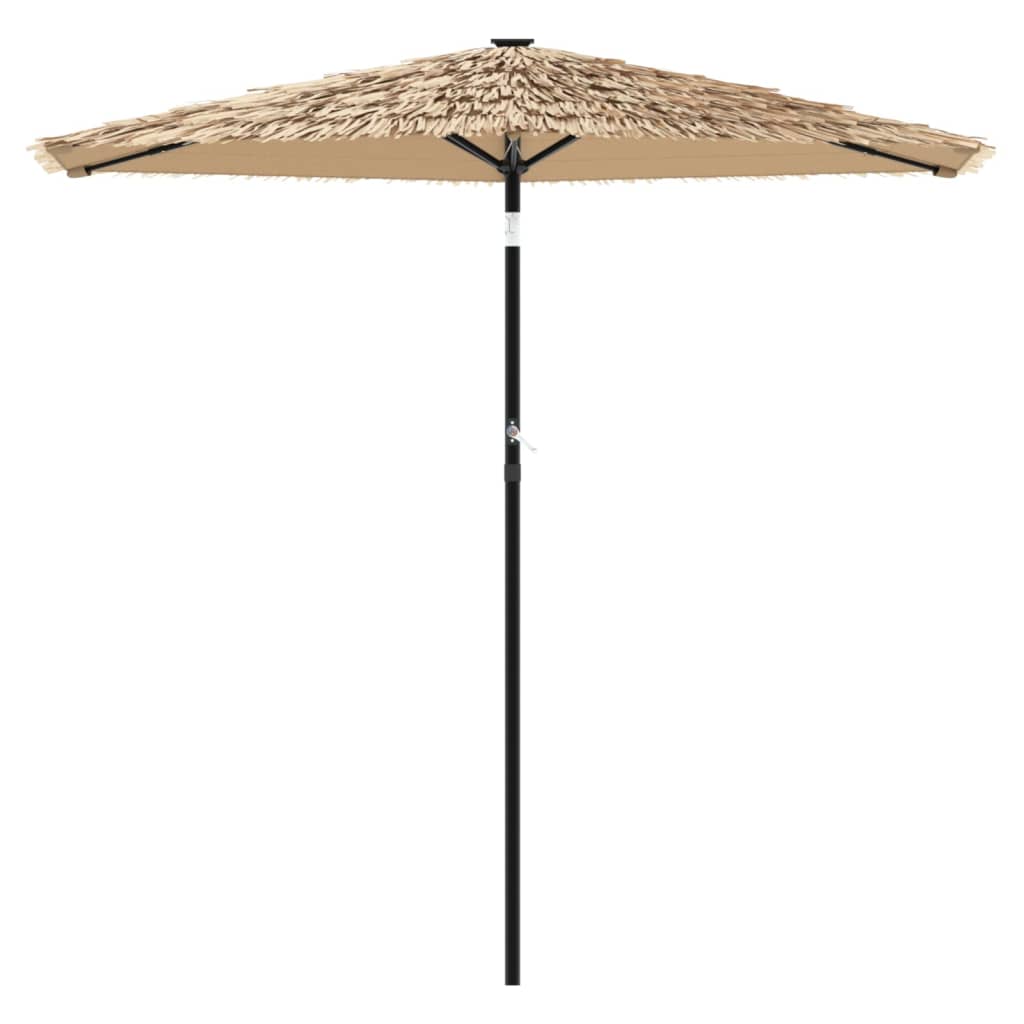 Parasol met LED's en stalen paal 268x268x226 cm bruin