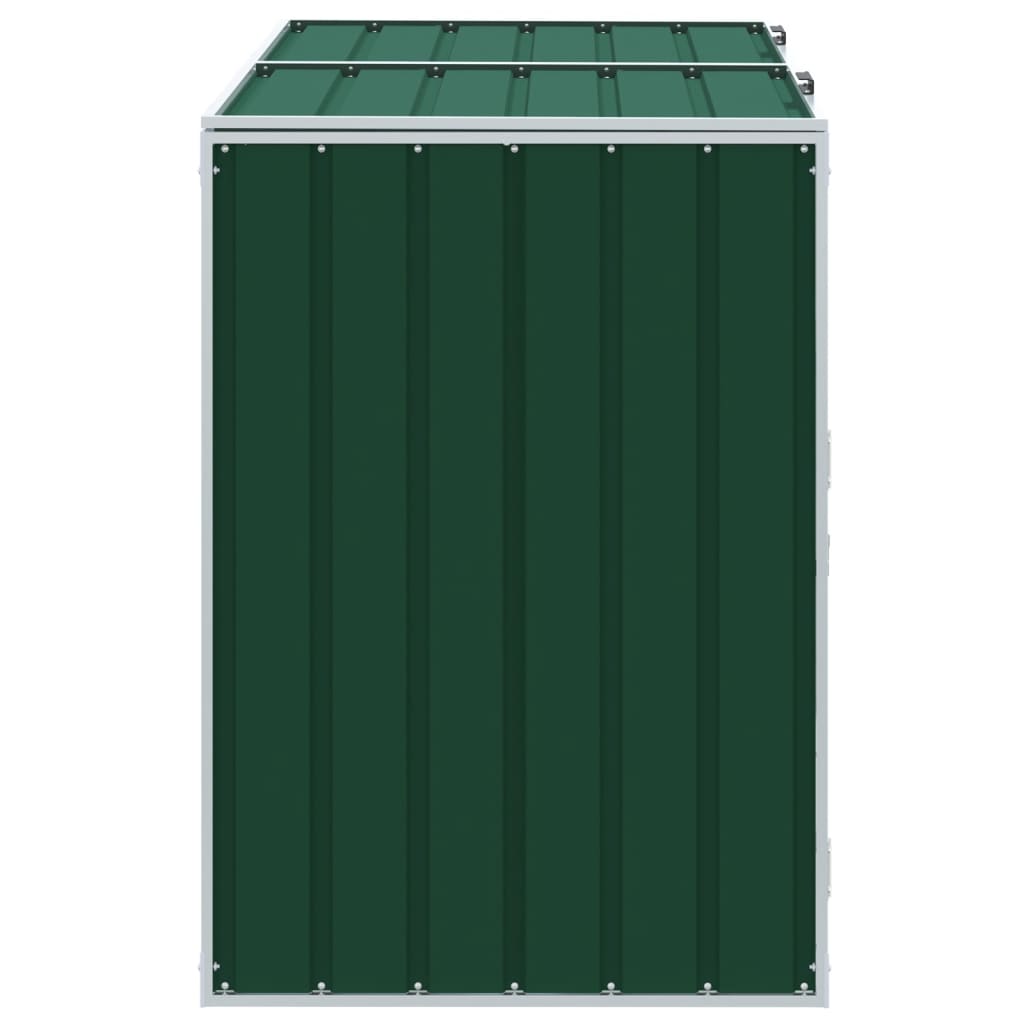 Containerberging voor 2 containers 144x81x113 cm staal groen