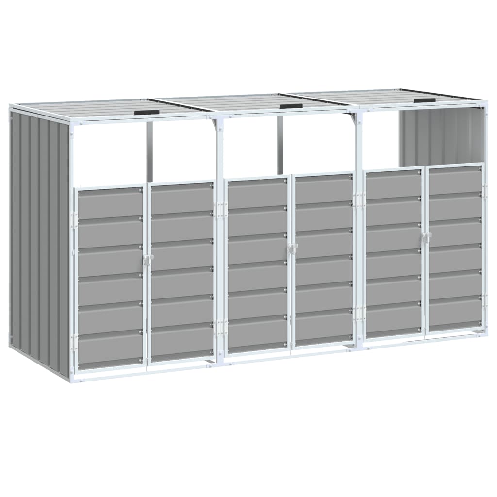 Containerberging voor 3 containers 216x81x115 cm staal grijs