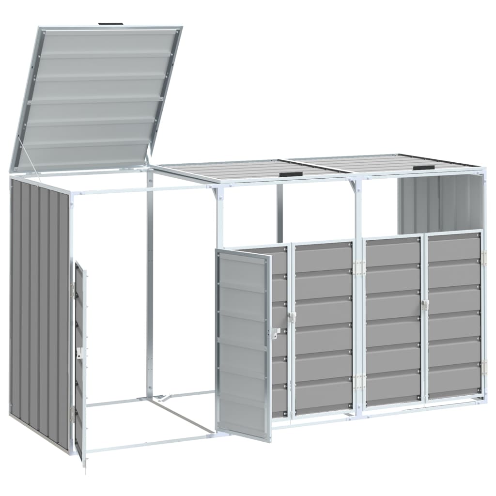 Containerberging voor 3 containers 216x81x115 cm staal grijs