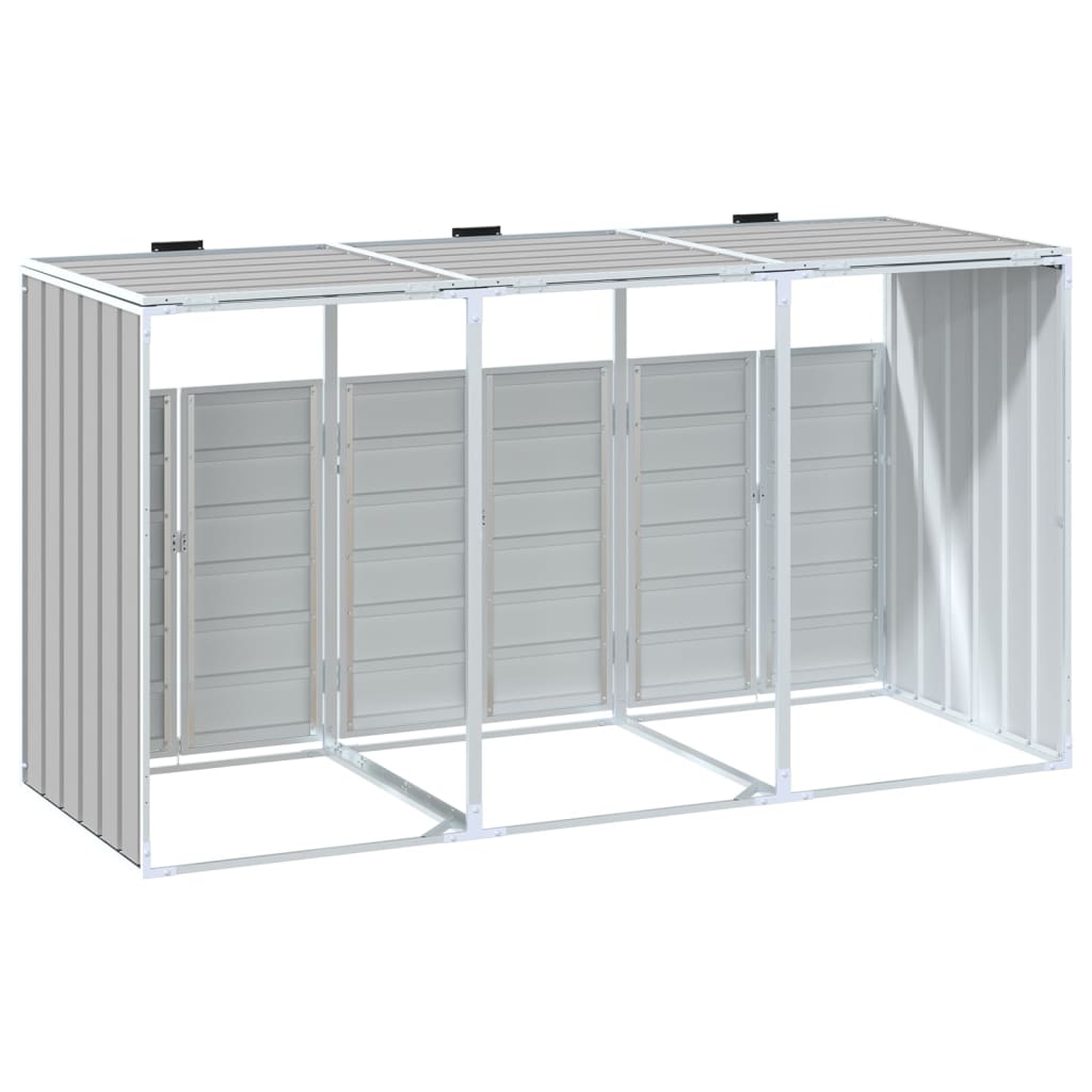 Containerberging voor 3 containers 216x81x115 cm staal grijs