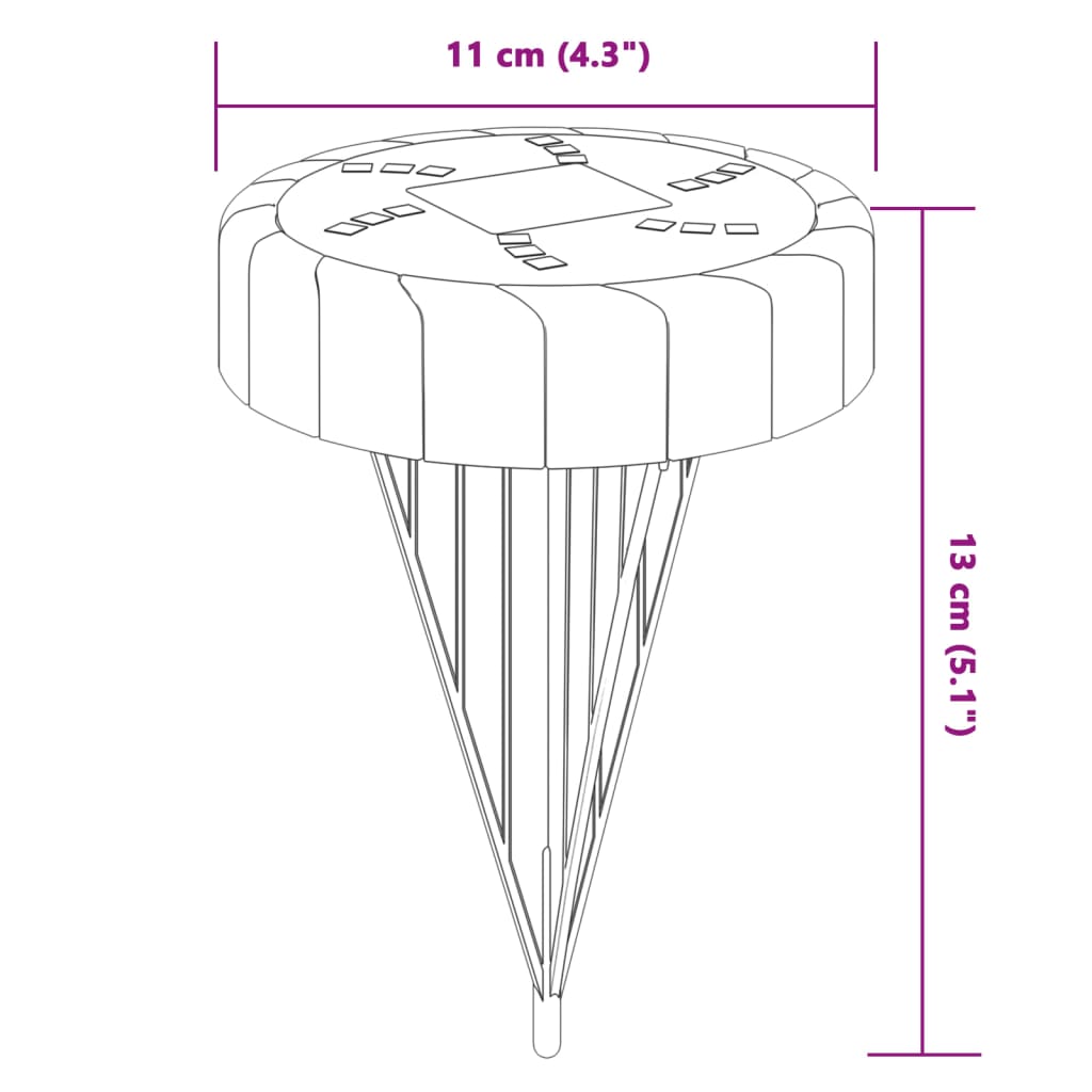 Grondlampen 12 st solar met grondpennen warmwit