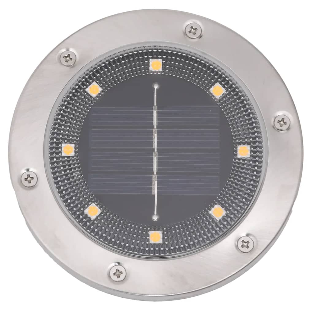 Grondlampen 12 st solar met grondpennen warmwit