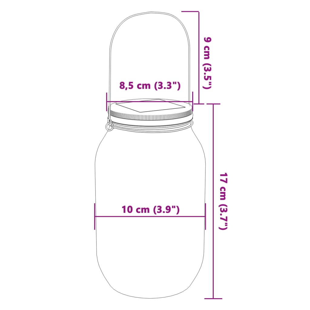 Tuinlantaarns 12 st glas warmwit