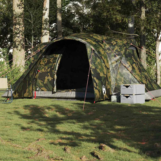 Koepeltent 6-persoons waterdicht camouflage