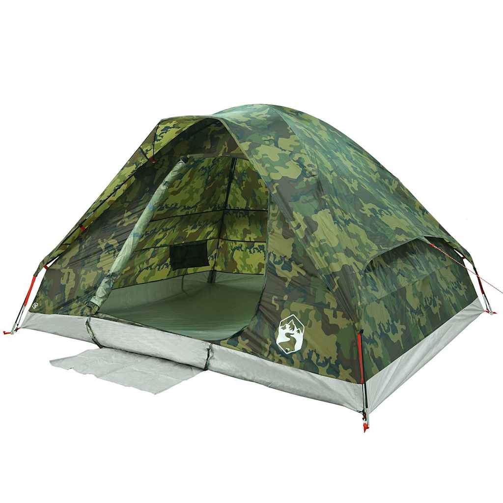 Koepeltent 4-persoons waterdicht camouflage