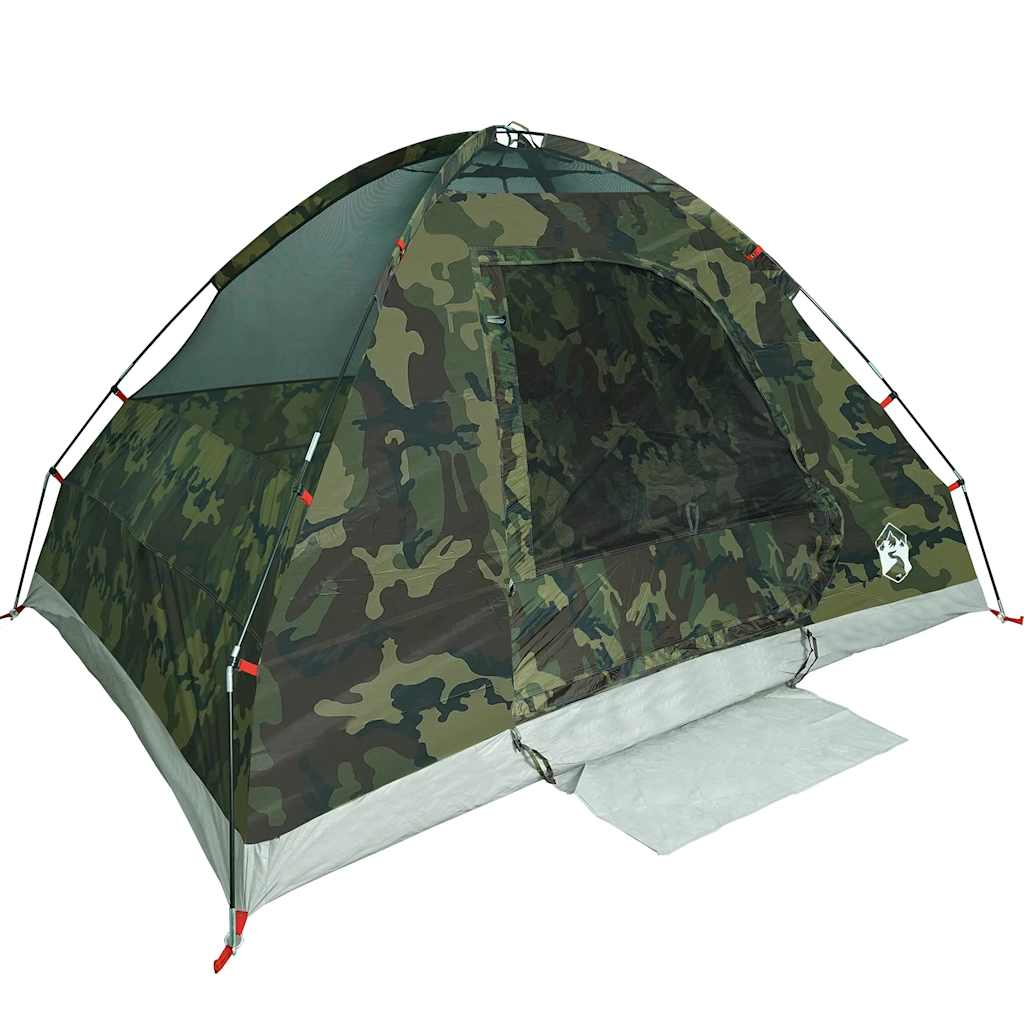 Koepeltent 6-persoons waterdicht camouflage