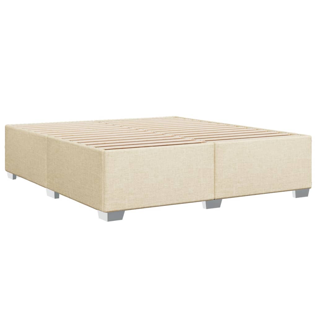 Boxspring met matras stof crèmekleurig 180x200 cm