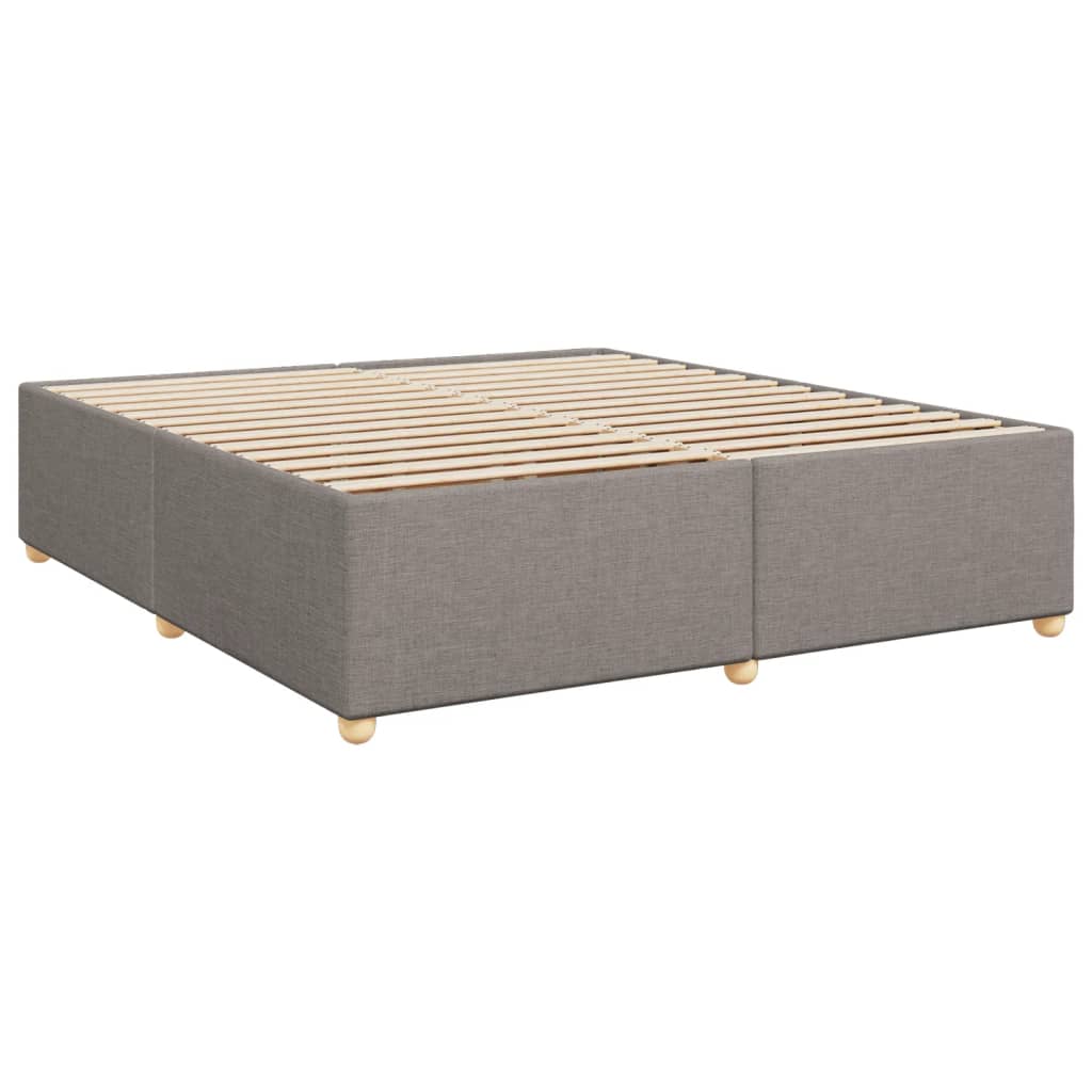 Boxspring met matras stof taupe 200x200 cm