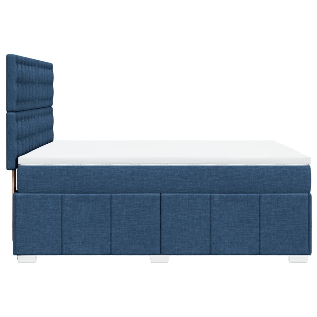 Boxspring met matras stof blauw 160x200 cm