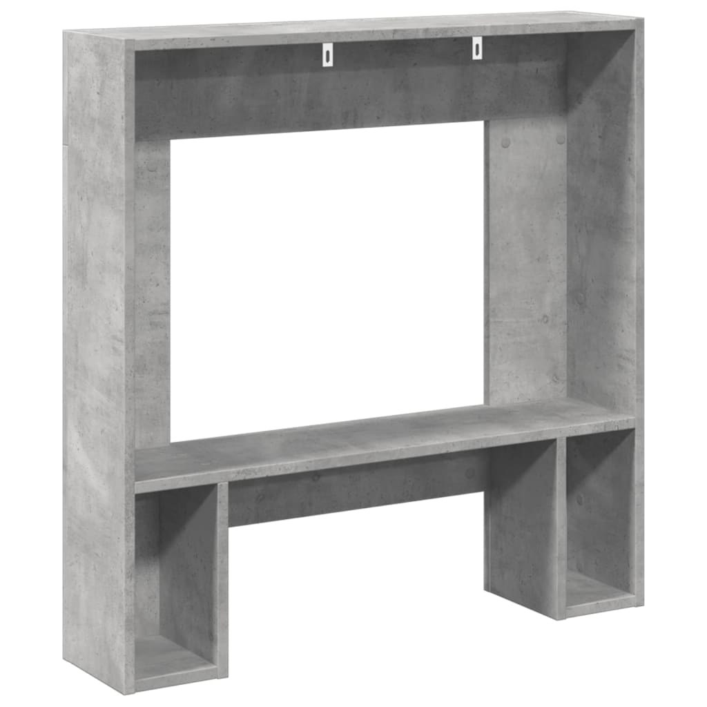 Haardombouw 81x18x82 cm bewerkt hout betongrijs