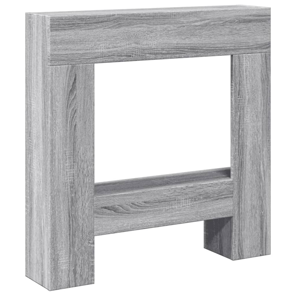 Haardombouw 81x18x82 cm bewerkt hout grijs sonoma eikenkleur