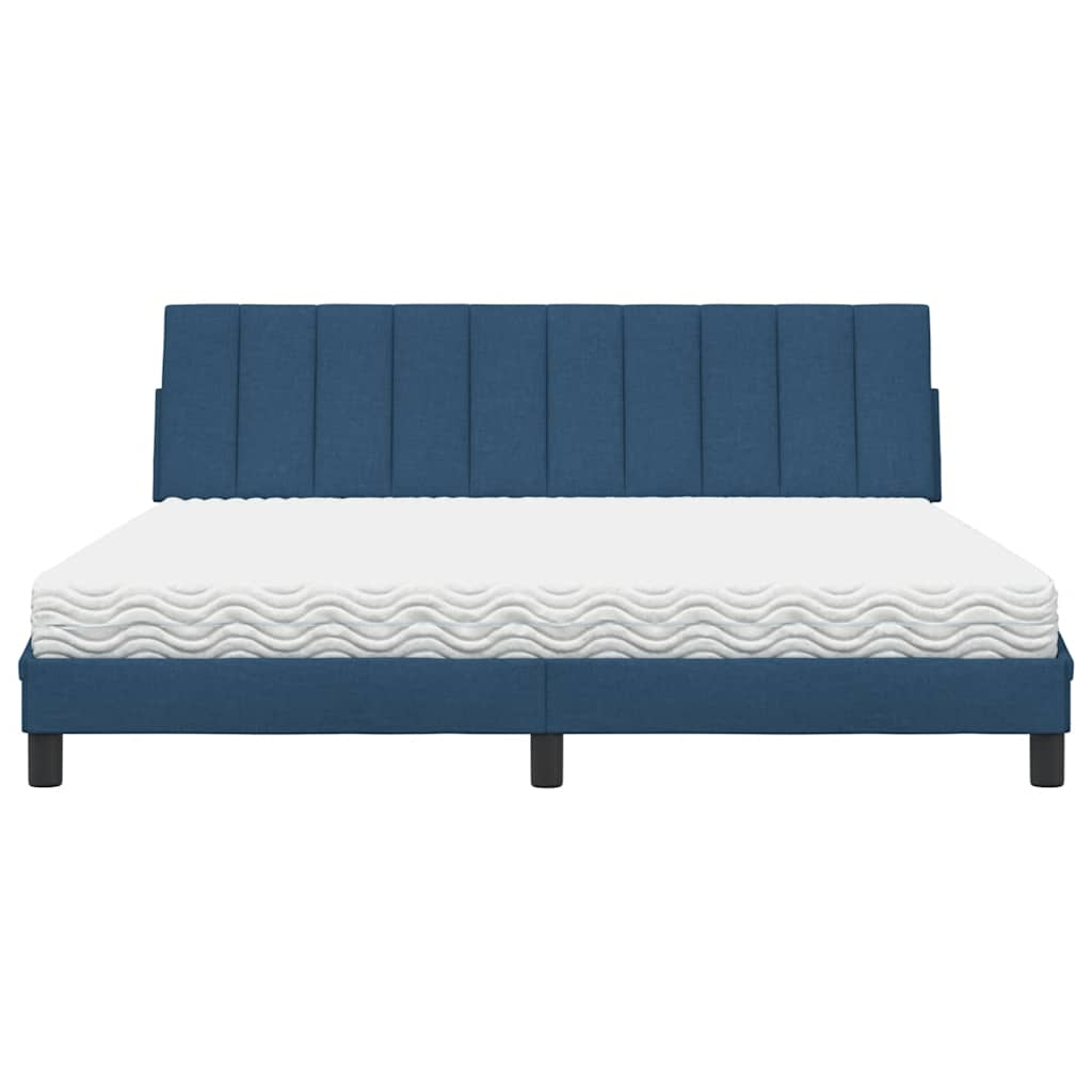 Bed met matras stof blauw 180x200 cm