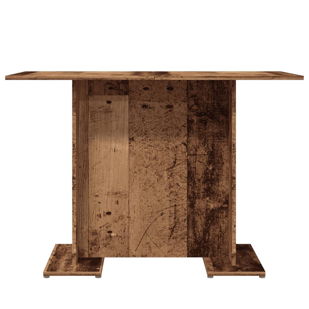 Eettafel 110x60x75 cm bewerkt hout oud houtkleurig