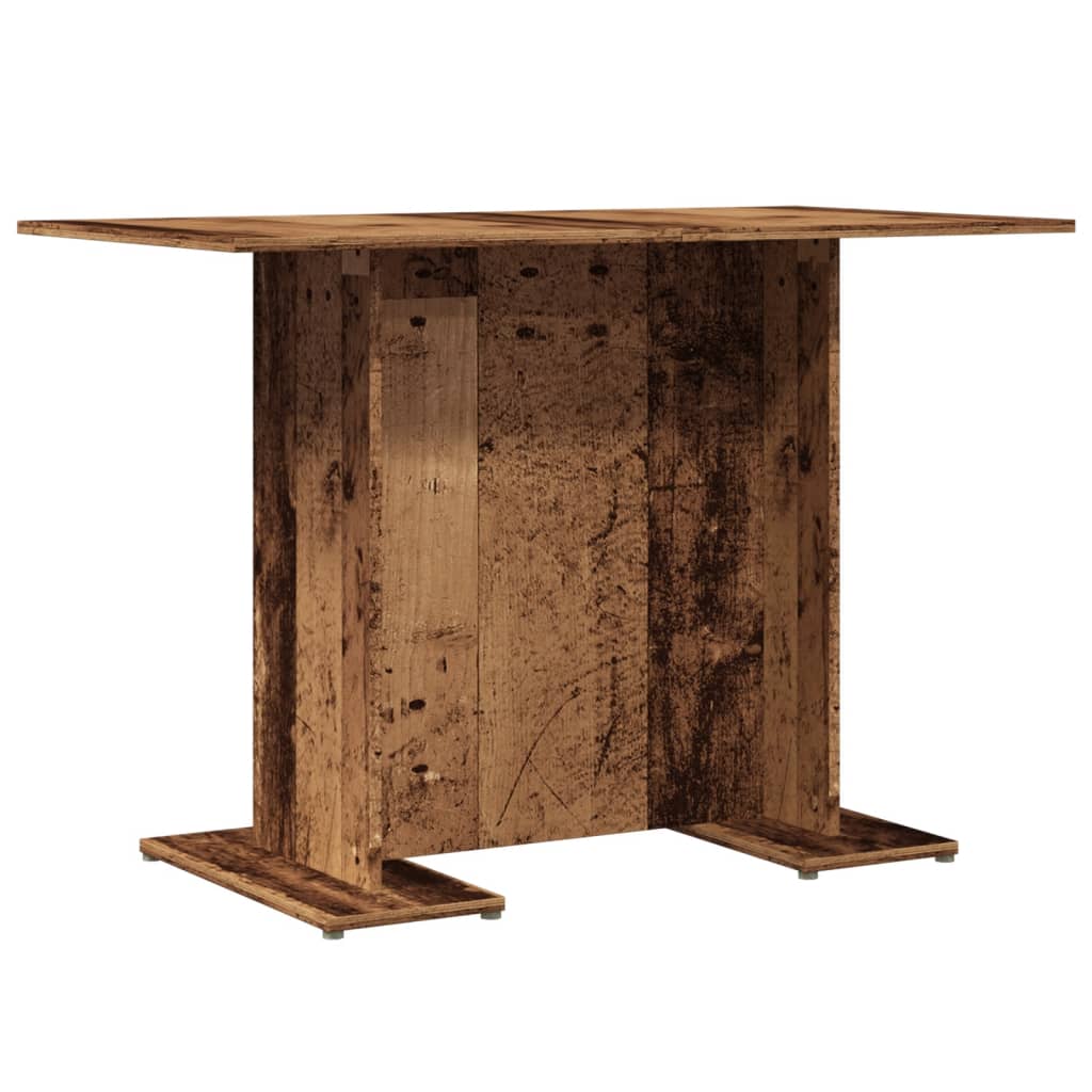 Eettafel 110x60x75 cm bewerkt hout oud houtkleurig