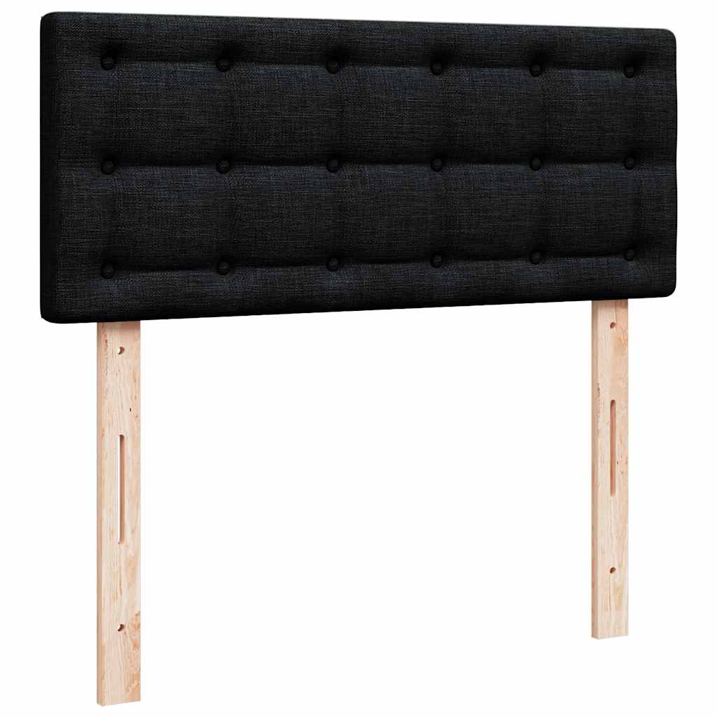 Ottoman bed met matras 120x190 cm stof zwart