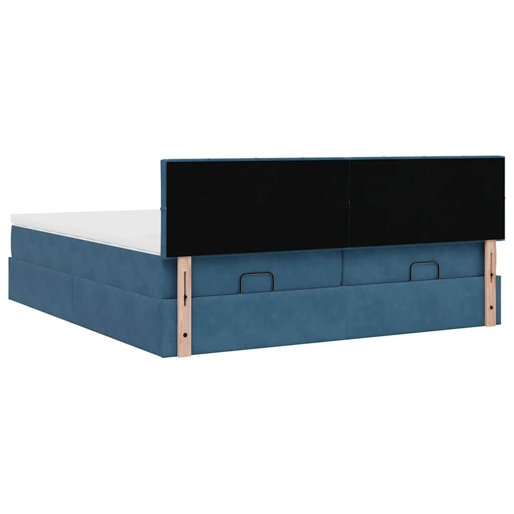 Ottoman bed met matrassen en LED's 160x200cm fluweel