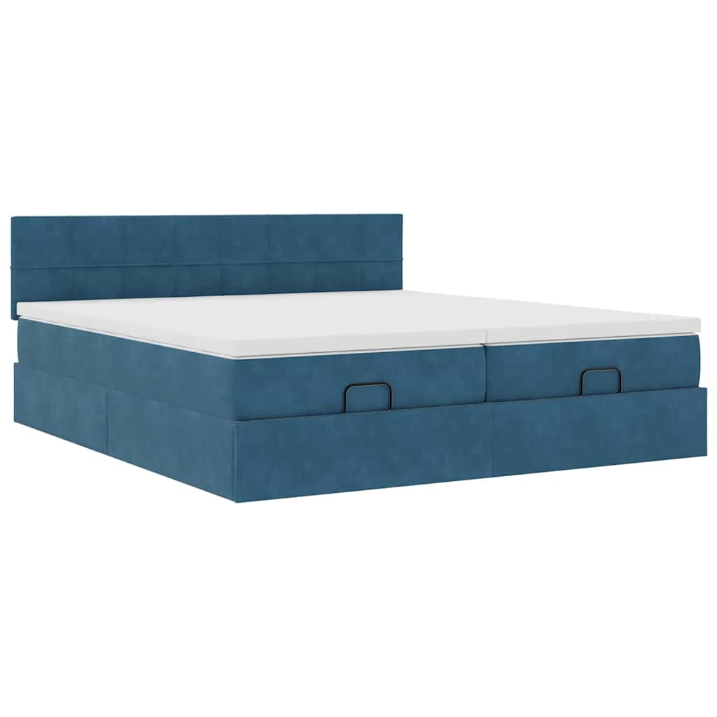 Ottoman bed met matrassen en LED's 160x200cm fluweel