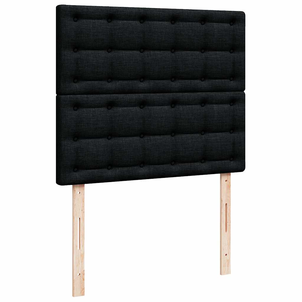 Ottoman bed met matras en LED's 120x190 cm stof zwart