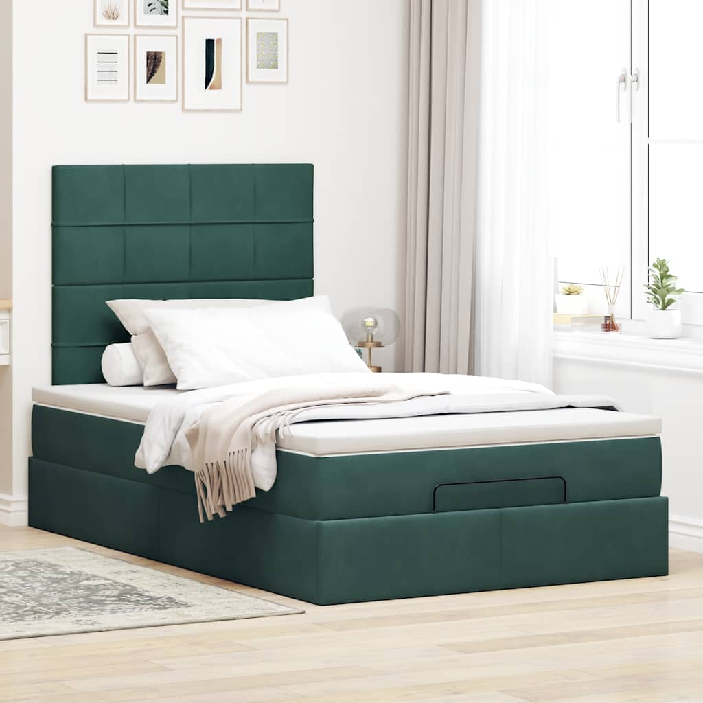 Ottoman bed met matrassen en LED's 120x200cm fluweel