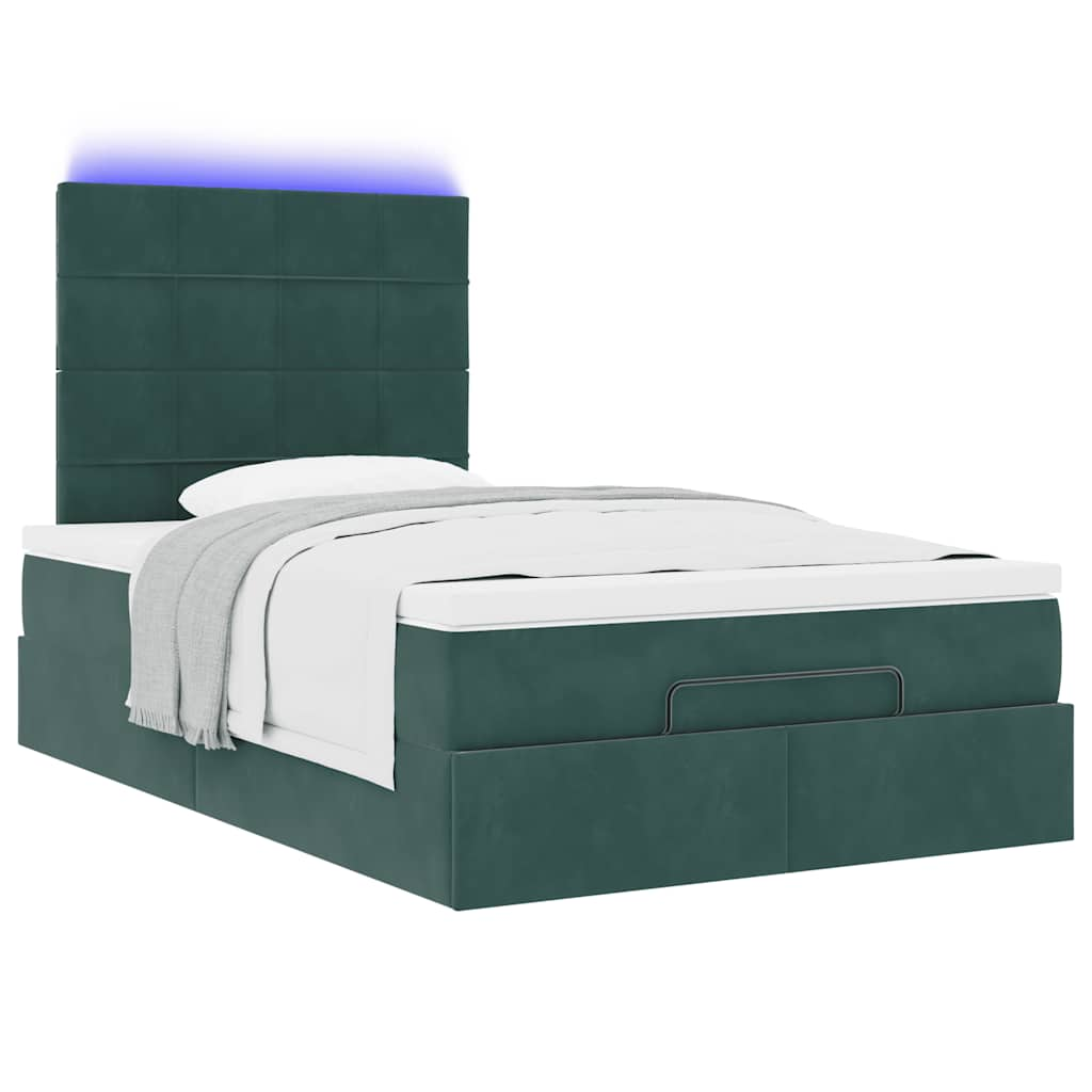 Ottoman bed met matrassen en LED's 120x200cm fluweel