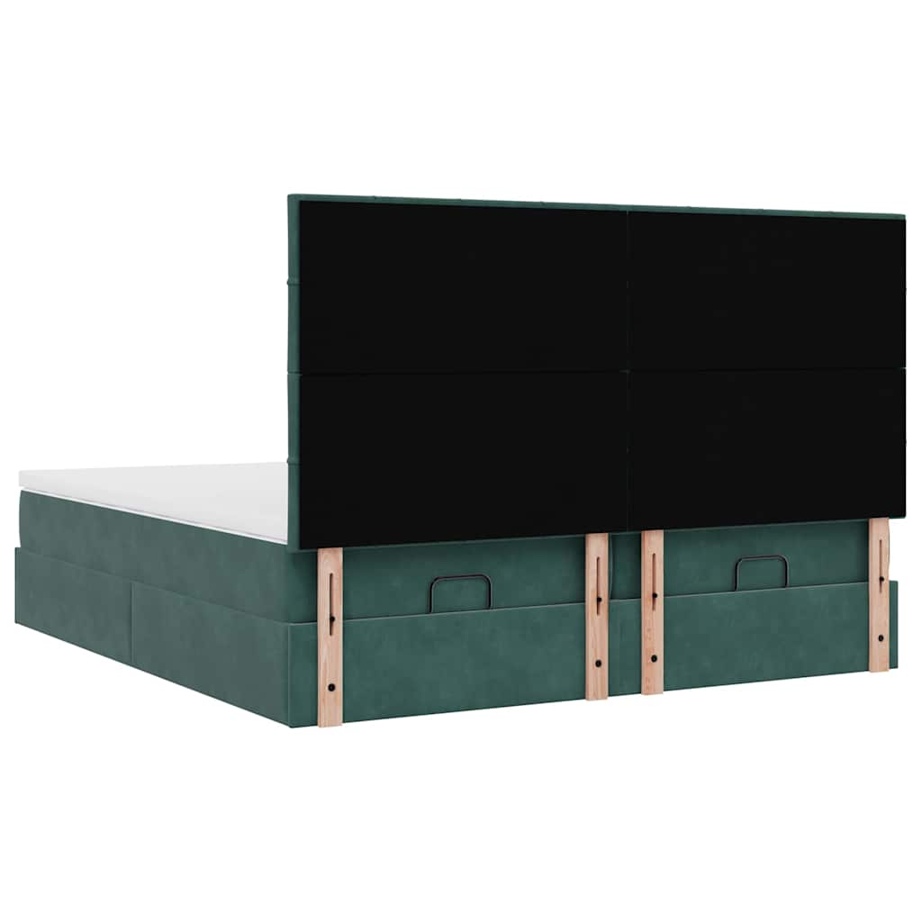 Ottoman bed met matrassen en LED's 160x200cm fluweel