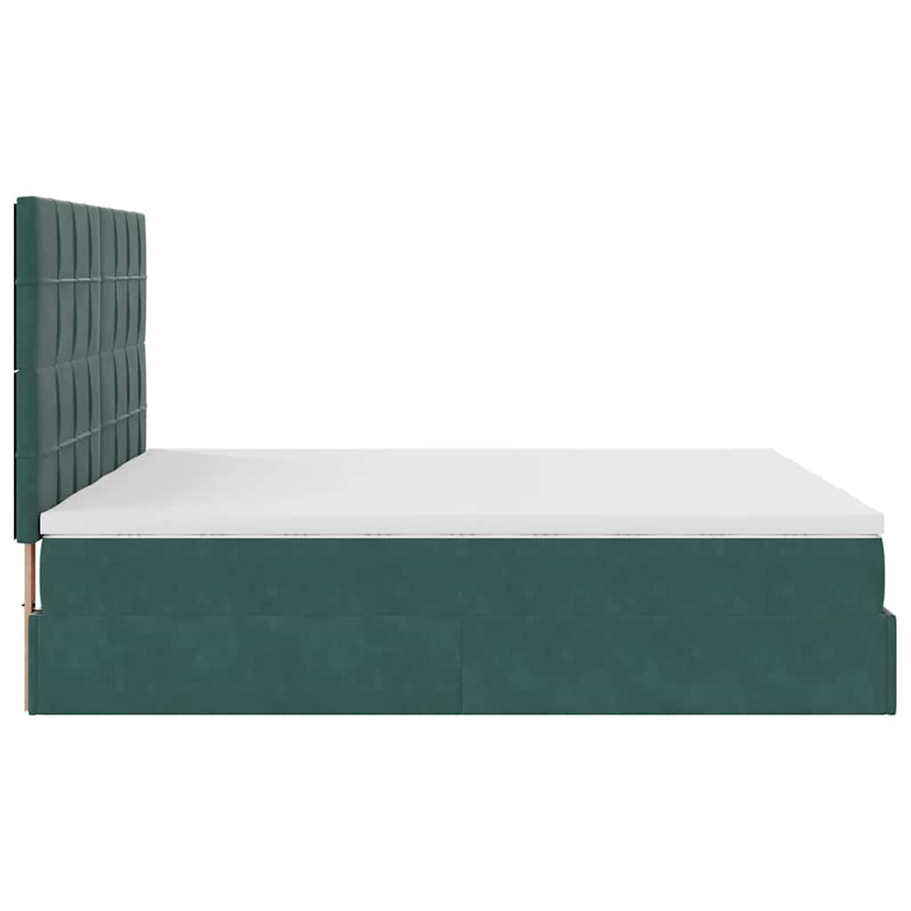 Ottoman bed met matrassen en LED's 180x200cm fluweel