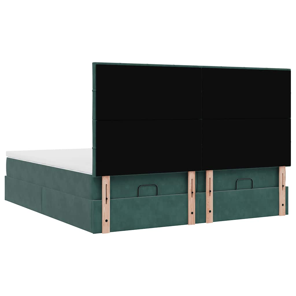 Ottoman bed met matrassen en LED's 180x200cm fluweel