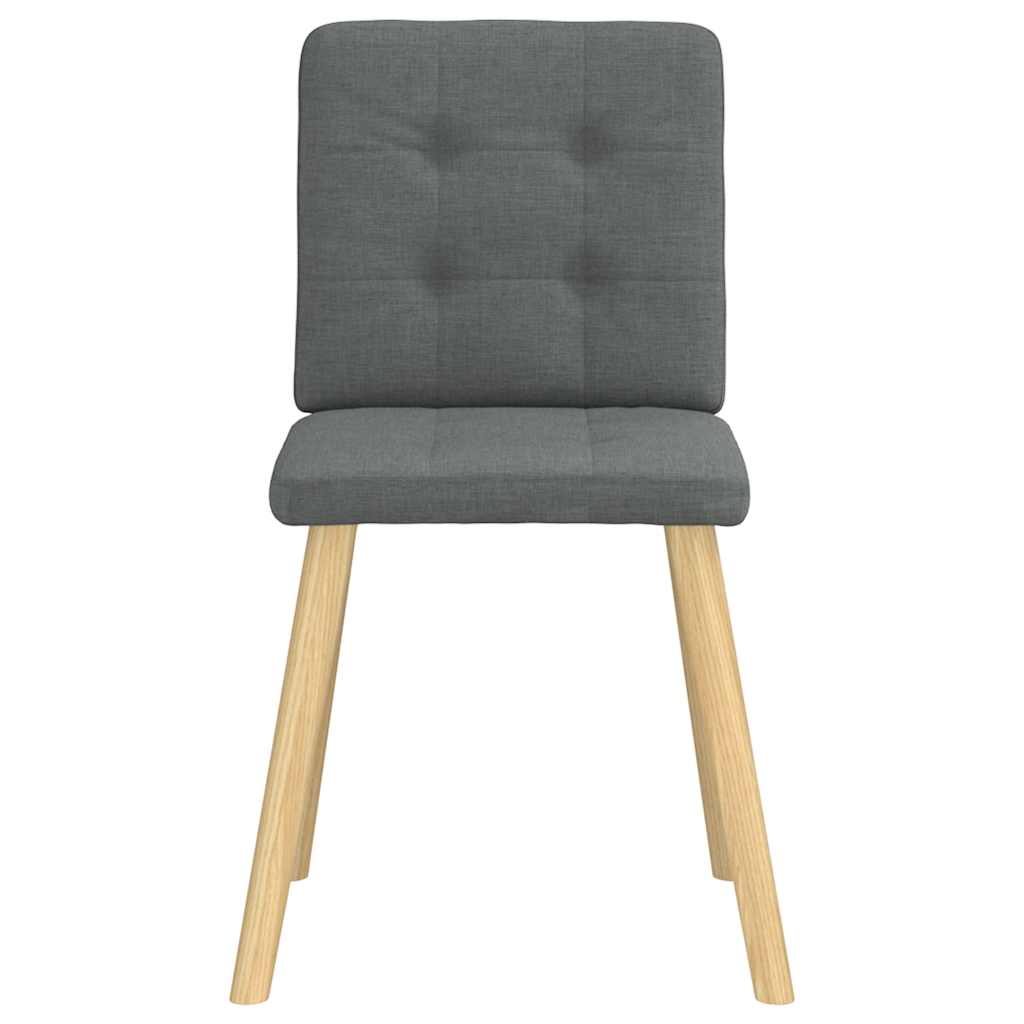 Eetkamerstoelen 6 st stof donkergrijs