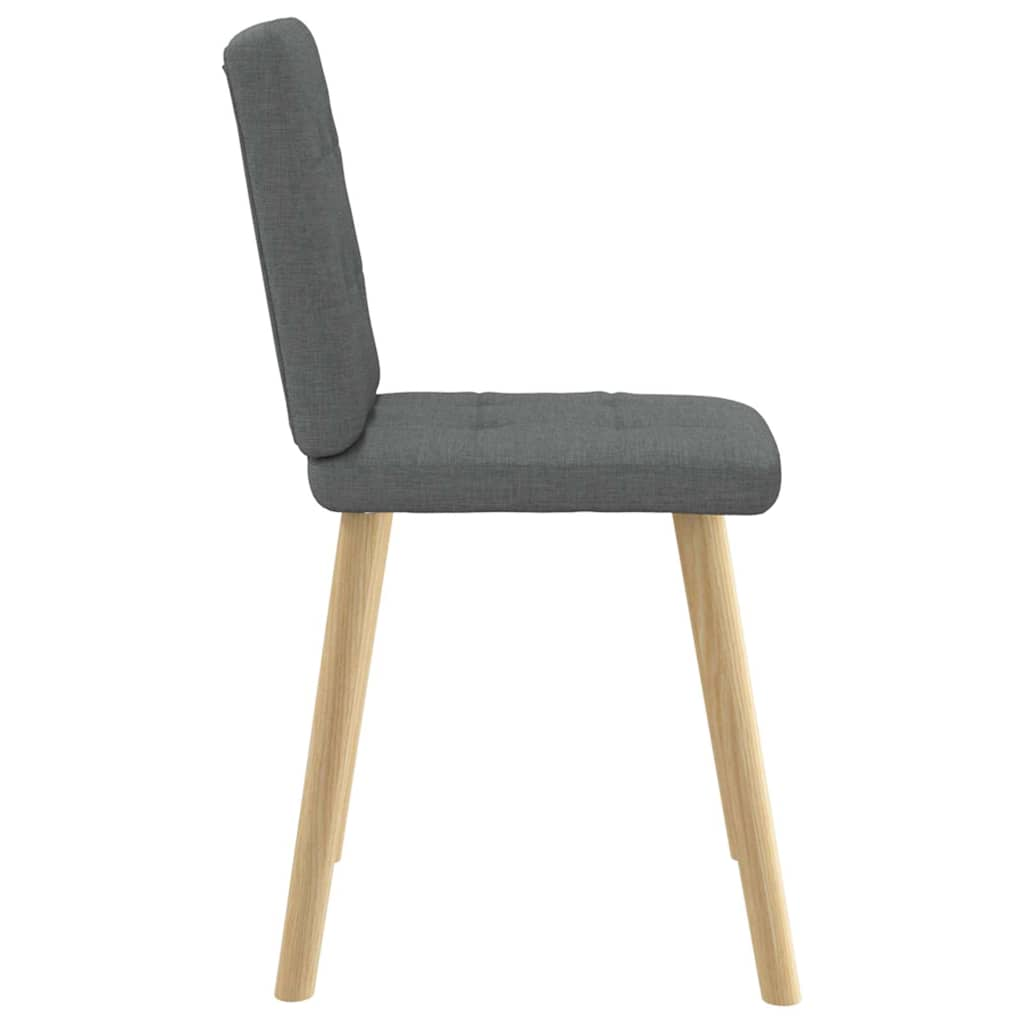 Eetkamerstoelen 6 st stof donkergrijs