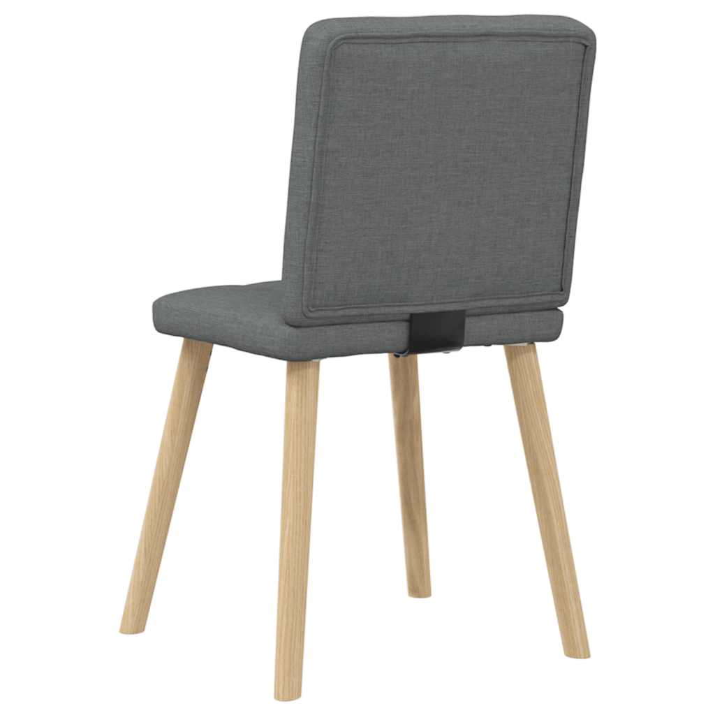 Eetkamerstoelen 6 st stof donkergrijs