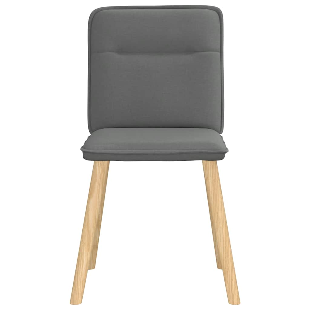 Eetkamerstoelen 6 st stof donkergrijs