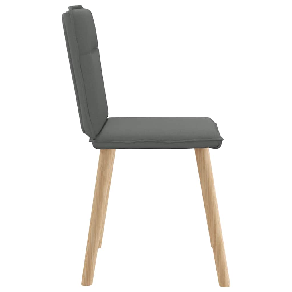 Eetkamerstoelen 6 st stof donkergrijs