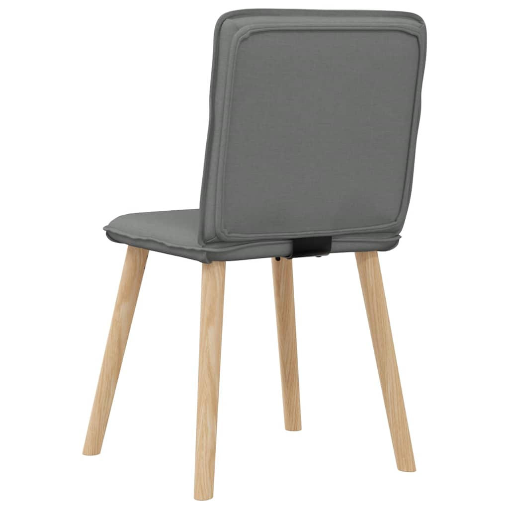 Eetkamerstoelen 6 st stof donkergrijs