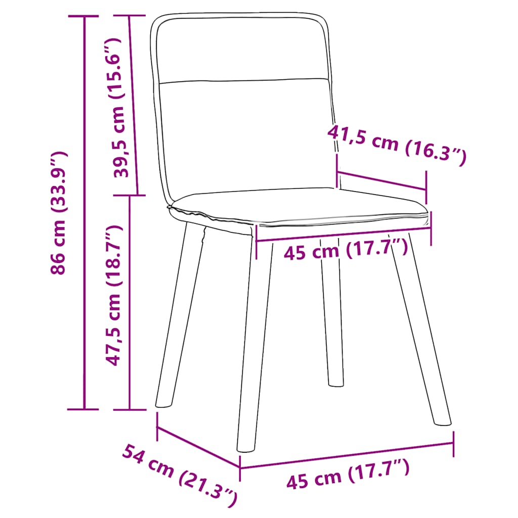 Eetkamerstoelen 6 st stof donkergrijs