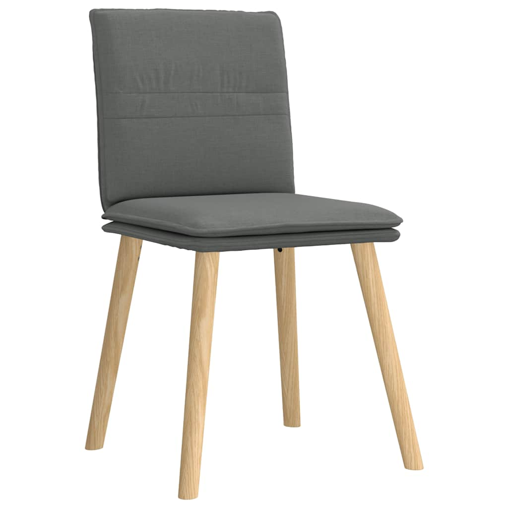 Eetkamerstoelen 6 st stof donkergrijs