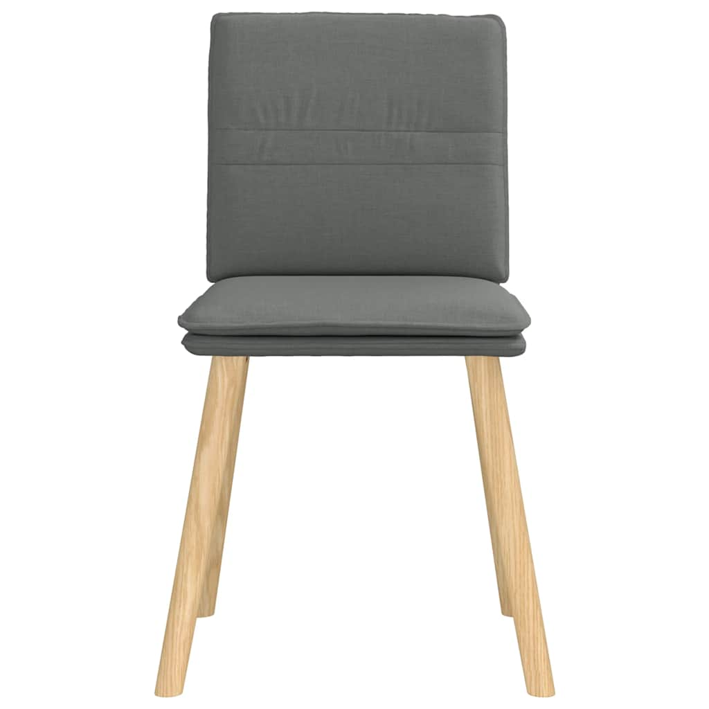 Eetkamerstoelen 6 st stof donkergrijs