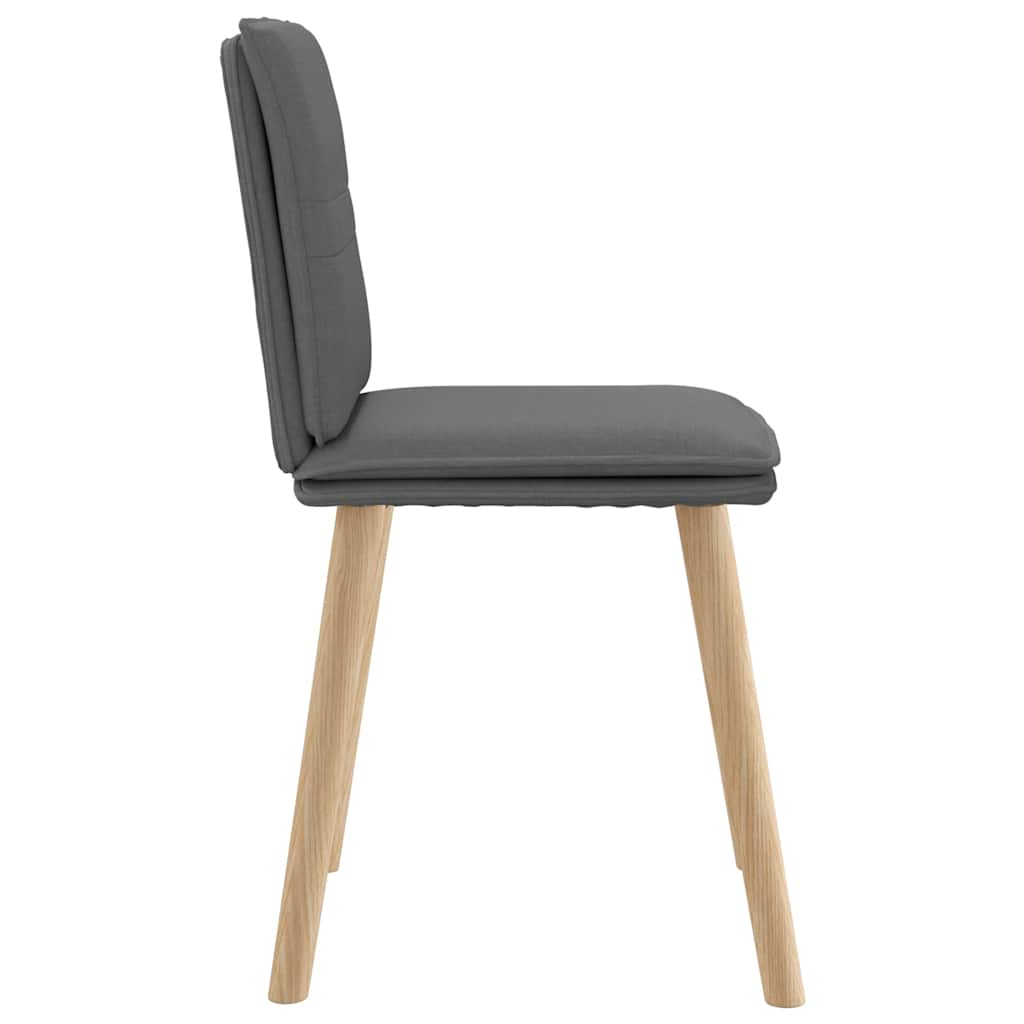 Eetkamerstoelen 6 st stof donkergrijs