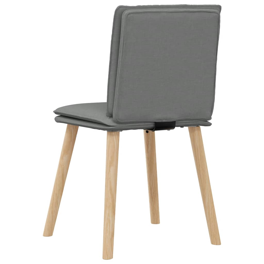 Eetkamerstoelen 6 st stof donkergrijs