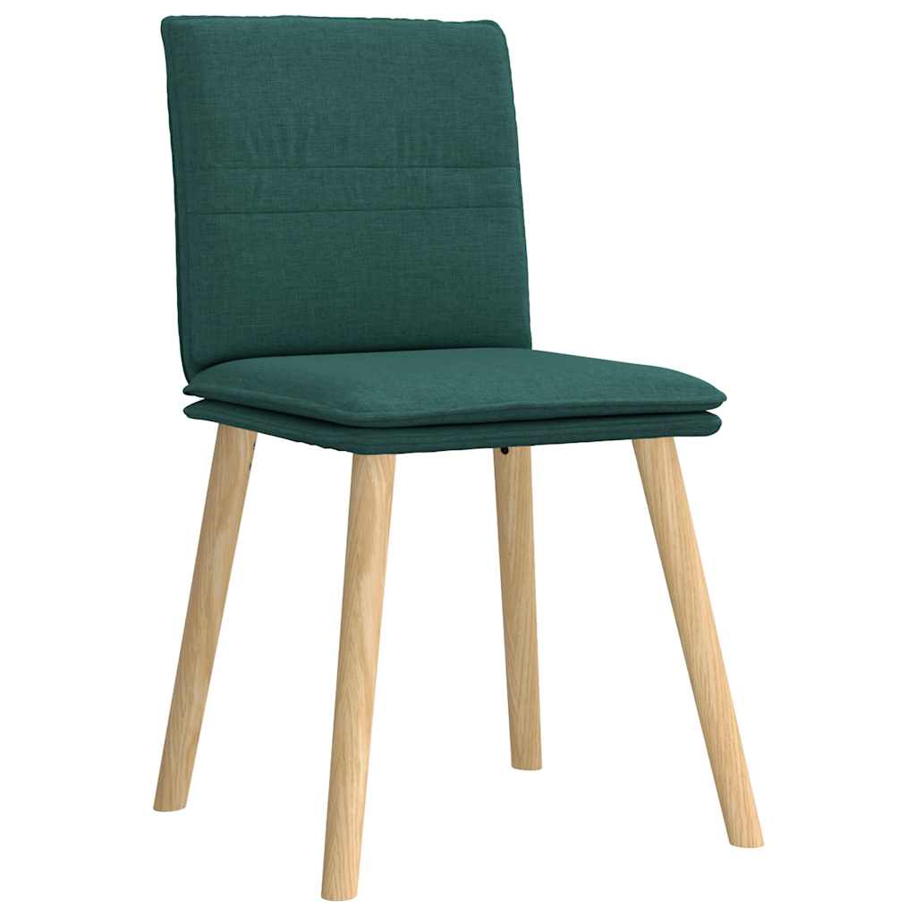 Eetkamerstoelen 6 st stof donkergroen