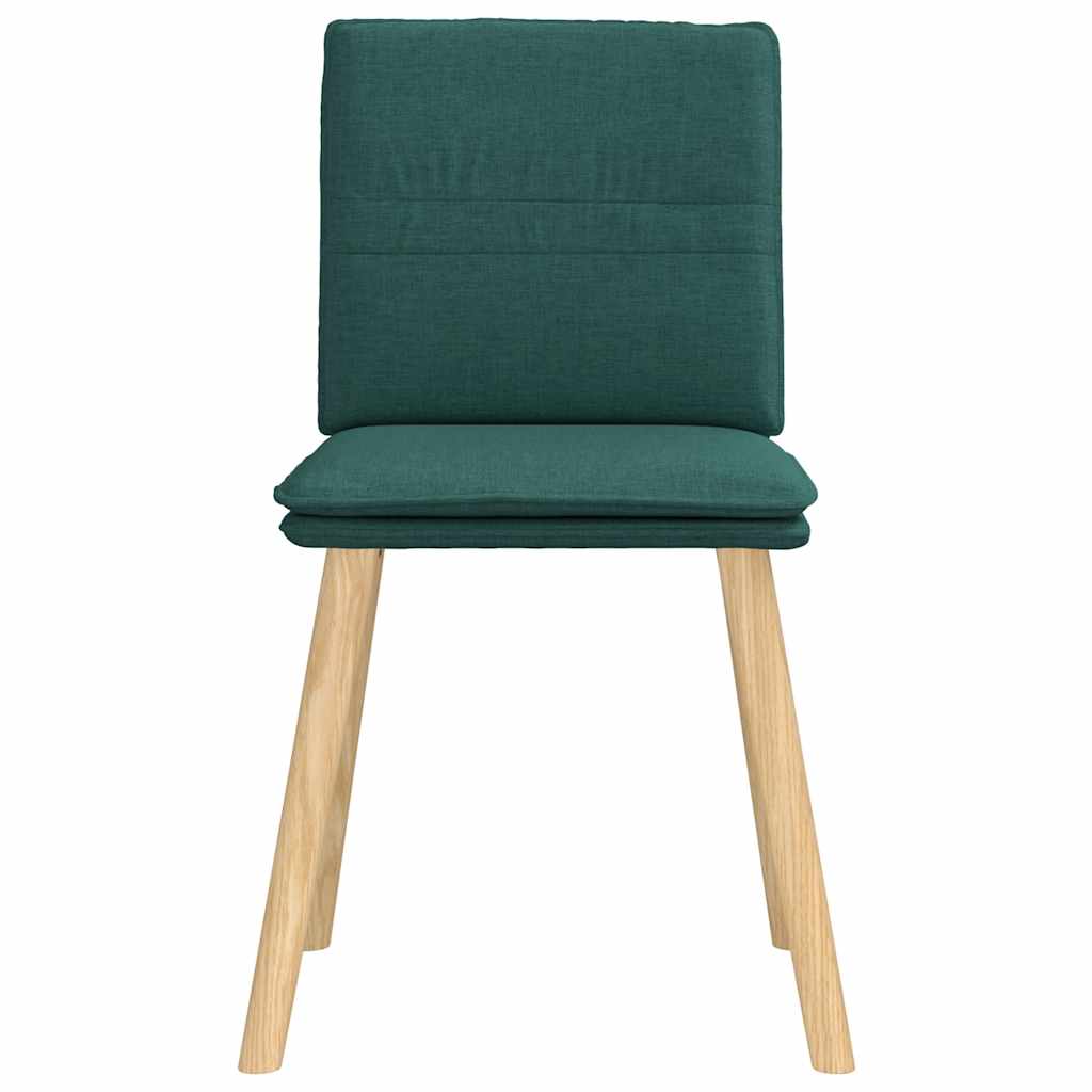 Eetkamerstoelen 6 st stof donkergroen