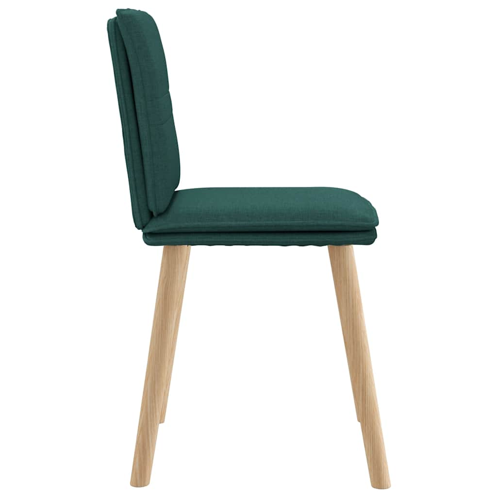 Eetkamerstoelen 6 st stof donkergroen