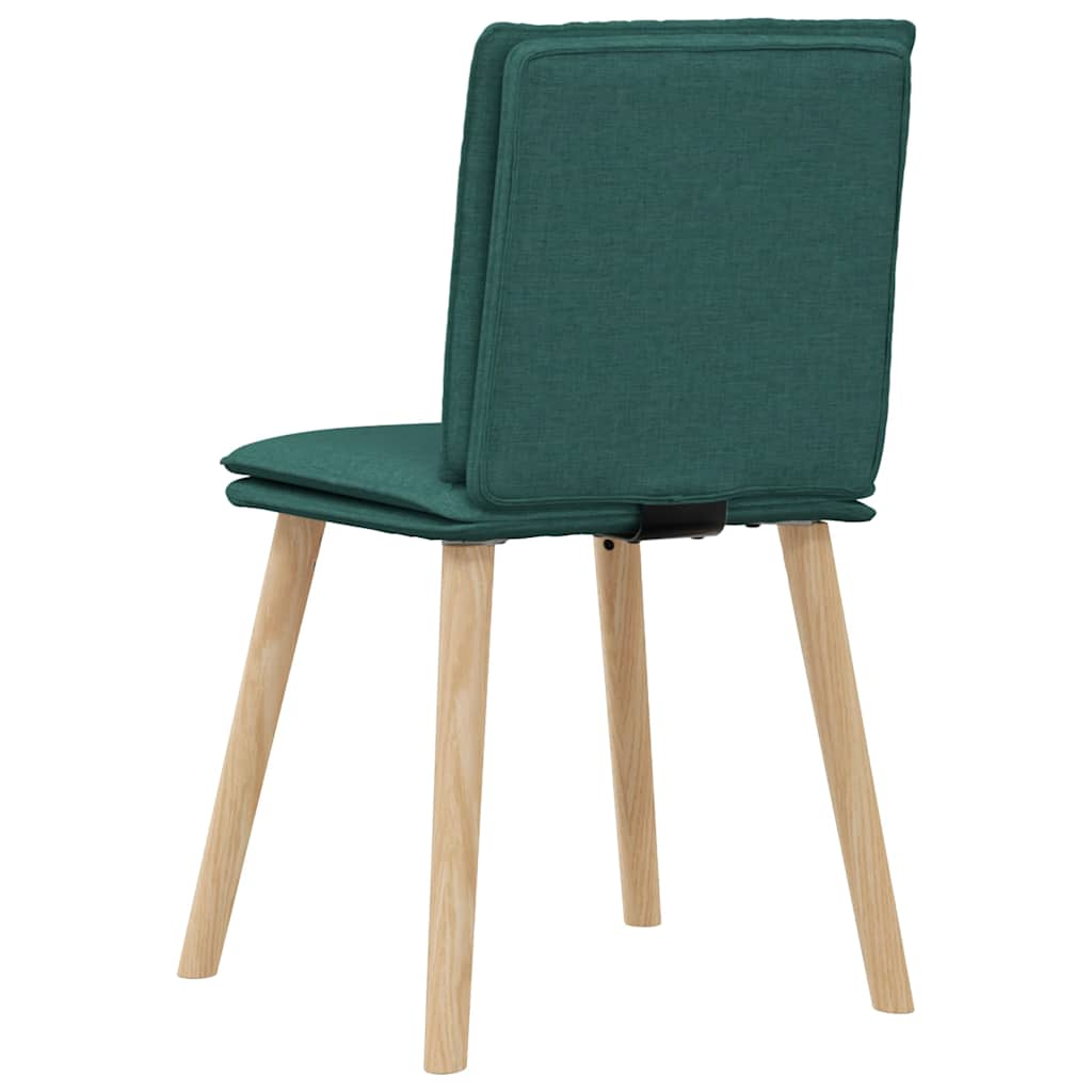 Eetkamerstoelen 6 st stof donkergroen