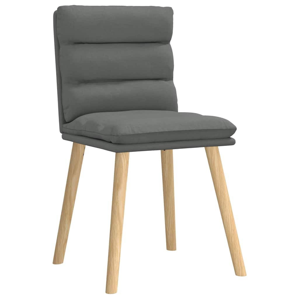 Eetkamerstoelen 6 st stof donkergrijs